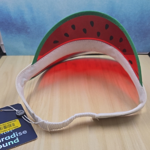 Red Watermelon Sun Visor - Picture 2 of 5